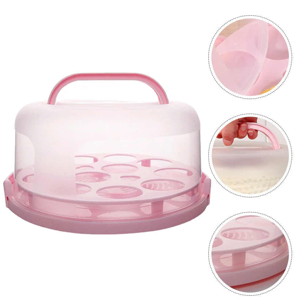 Cake Carrying Case Boxes Birthday Multi-function Carrier Plastic Holder Clear Packing