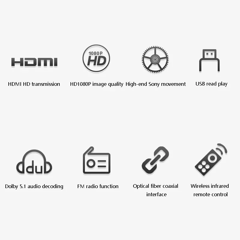 مشغل أقراص مضغوطة/DVD من Audiophile مشغل فيديو HIFI HDMI 1080P Dolby 5.1 قناة مخرج تشغيل USB مشغل راديو FM محوري بصري
