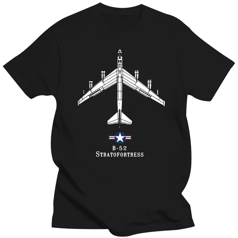 B-52 Stratofortress Tech Drawing Cold War Bomber Men Tops Tee T Shirt Black S-5XL Fashion Plus Size T-Shirt