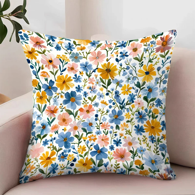 

Decorative Pillowcase 40x40 Classic Small Flowers Pillow Cover 45x45 Cushions Covers Pillowcases for Pillows 45x45 Home Decor