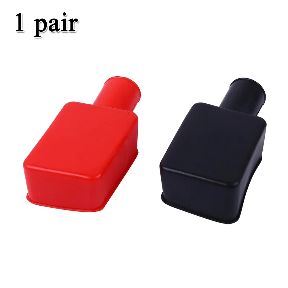 CarHome 1 Pair Universal Car Battery Terminal Covers – Positive/Negative Insulating Protectors