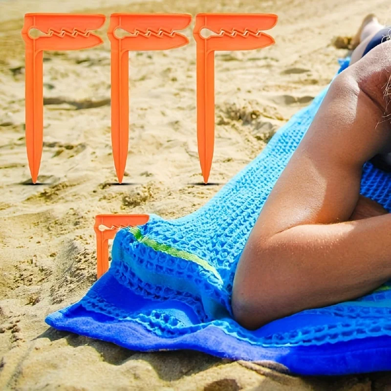 Tempat Handuk Pantai Luar Ruangan Tempat Tikar Pantai Tempat Handuk Tempat Tikar Piknik Luar Ruangan Plastik Tempat Tenda Tahan Angin Alat Berkemah