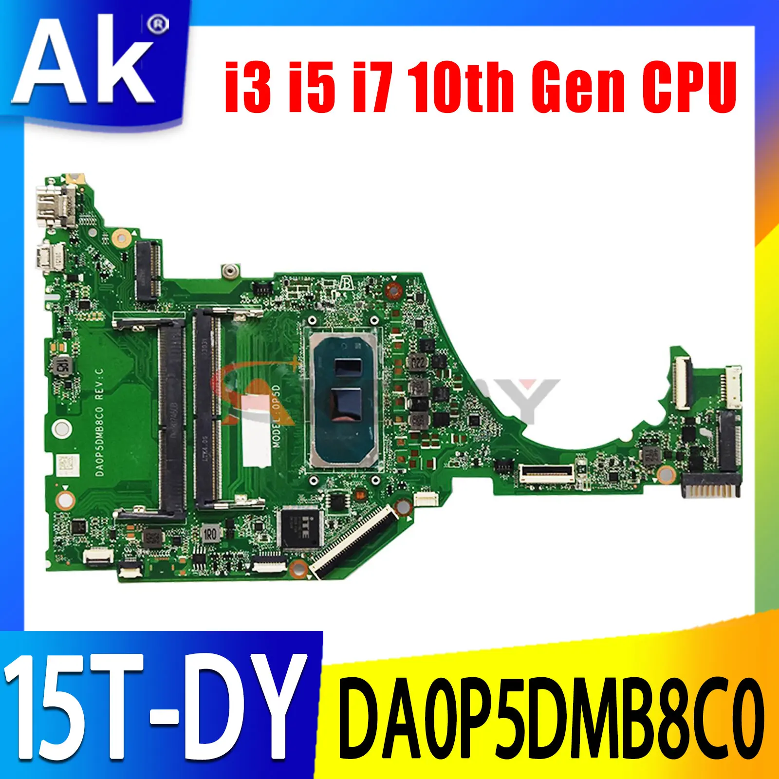 

For HP 15-DY 15T-DY 15S-FQ Mainboard DA0P5DMB8C0 i3 i5 i7 10th L71755-601 L71755-001 L71757-001 Pavilion TPN-Q222 Motherboard