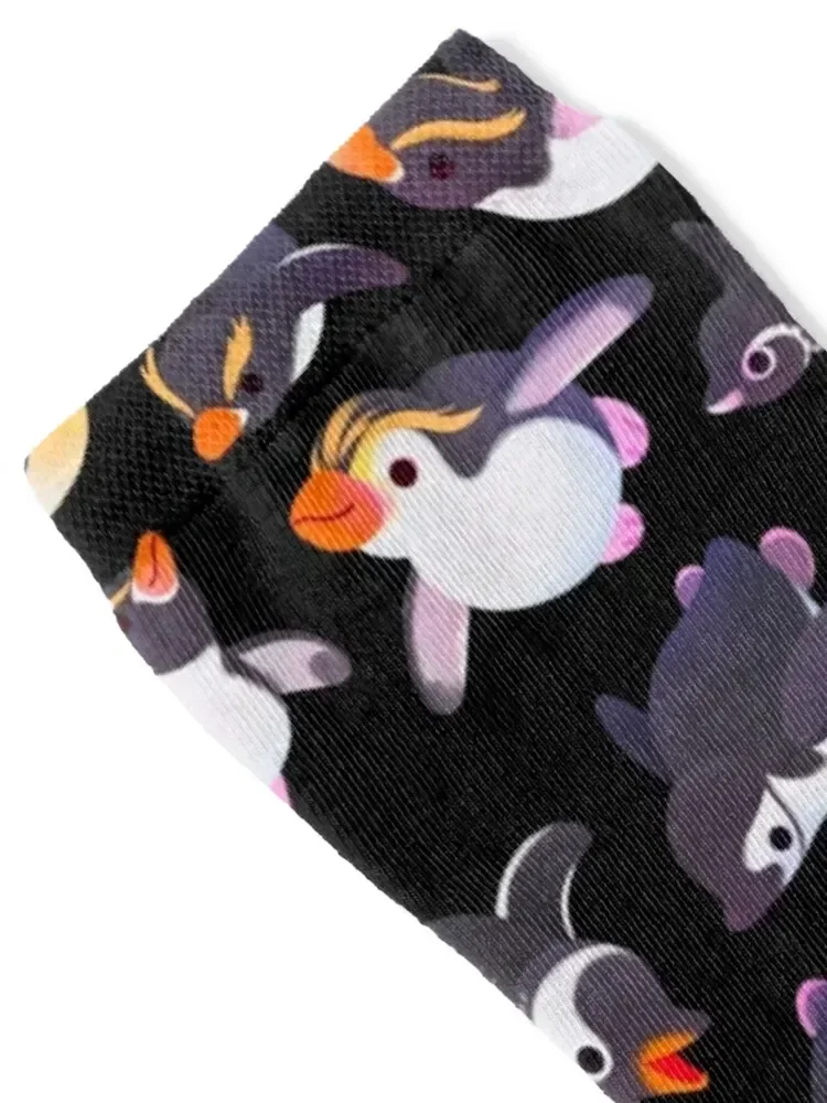 Penguin day - Name/dark Socks kids winter warm winter floral Socks For Girls Men's