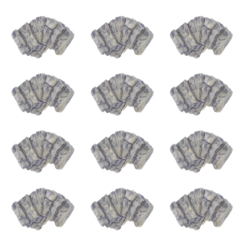 

12pcs Micro Landscape Ornament Stone Steps Mini Garden Decor Resin Craft Fairy Accessories Moss Stairs Home Office Miniature