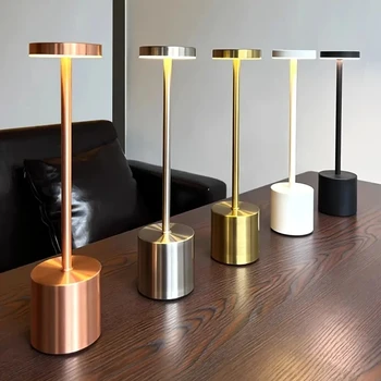 거실용 LED 데스크 램프, USB 충전, 무단 조광, 3 색 터치, 1 개 