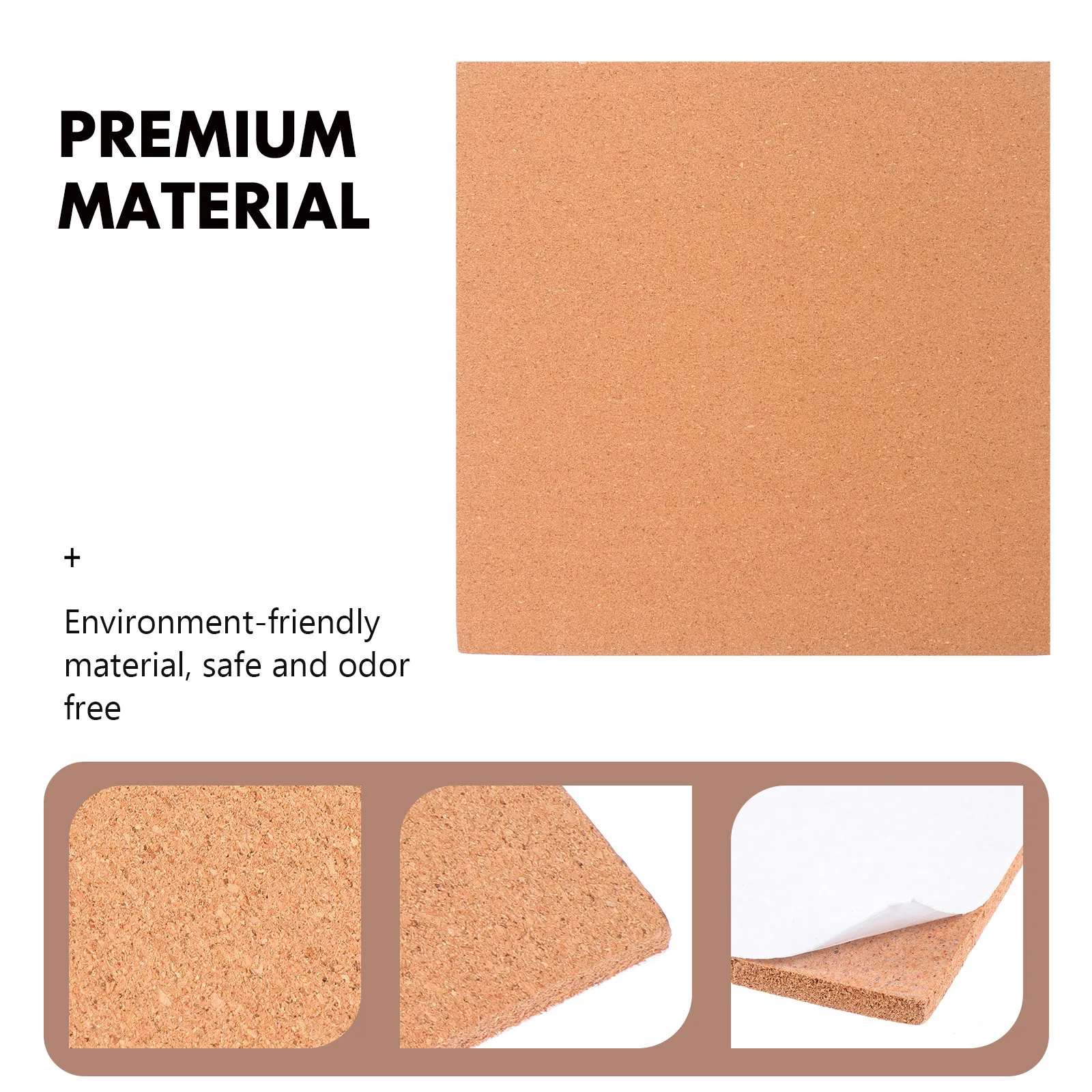 

2Pcs Cork Board High Grade Wood Self Adhesive Memo Photo Bulletin Message Display Board Home Wall Decor Notice Whiteboard