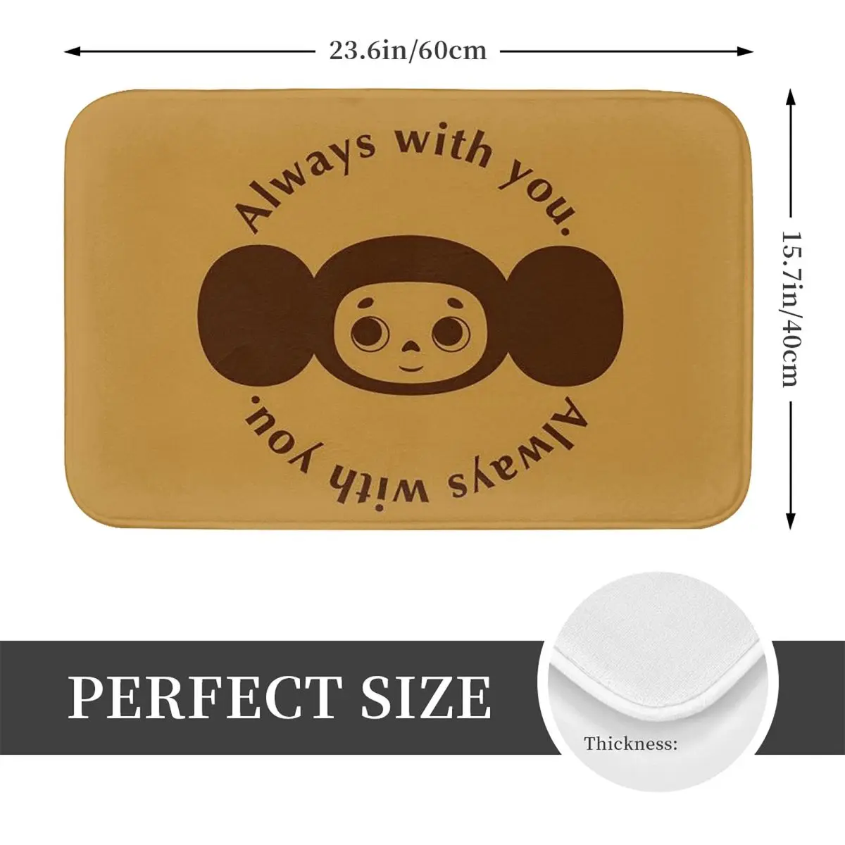 Cheburashka Doormat Kitchen Entrance Home Floor Mat Non-slip Carpet Rug for Bathroom Footpad Mats