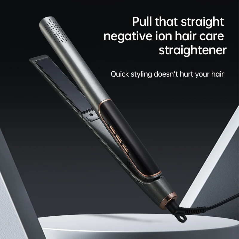 Narrow Plate Flat Iron 2 In 1 Hair Straightener Curler Ceramic Styling Iron LCD Adjustable Temperature Dual Voltage Hair Straigh