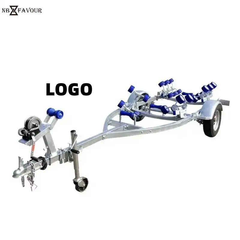 Inflatable Boat Trailer Kit 6m Marine Boat Trailer 750KG Load Capacity Stand-Up Paddleboarding Accessory