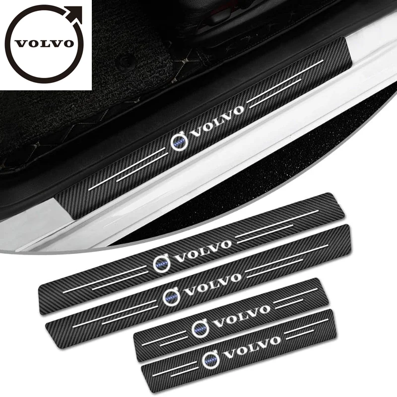 

4/8/9PCS car door sill protection carbon fiber car sticker is suitable for VolvoV50V60S70S9XC90XC90XC70XC60 car trunk door sill.