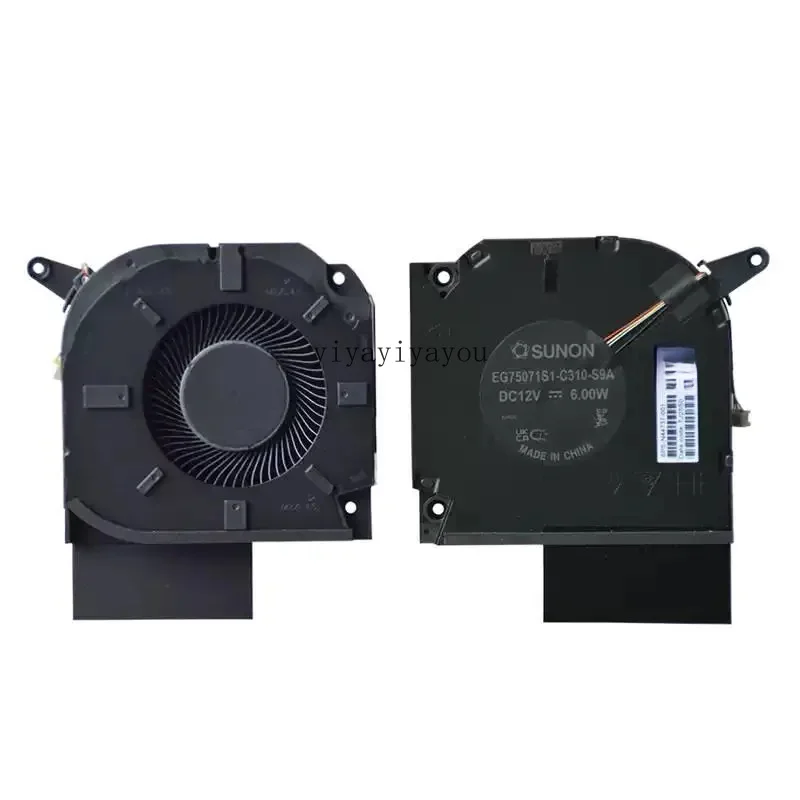 80W 12V Notebook Cooling CPU GPU Fan For HP OMEN 16-WF 16-XF 16-U TPN-C167 TPN-C168 N44737-001 EG7EG75071S1-C300-S9A C310-S9A