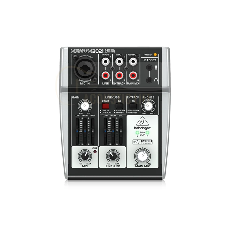 Behringer Xenyx 302USB Premium 5-Input Mixer with XENYX Mic Preamp and USB/Audio Interface Music Accessories