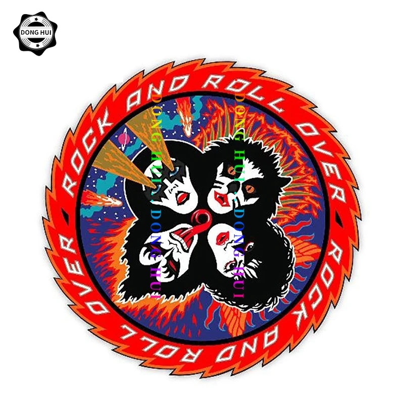 Rock Band Car Sticker Death Rock KISS Sticker Hip-hop Music Rock Enthusiasts Motorcycle Off Road Decorative Decals PVC