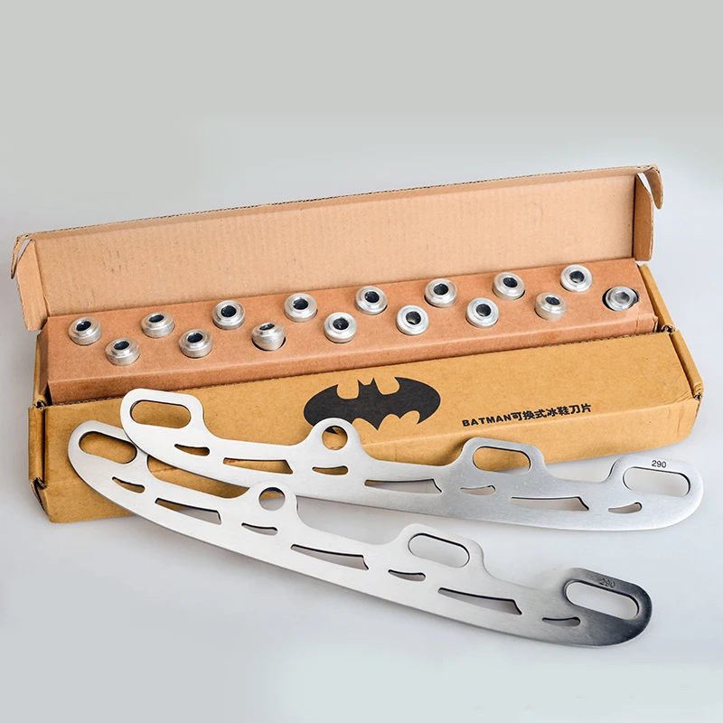 شفرات هوكي الجليد مع شفرات هوكي الجليد قابلة للتبديل للبالغين والأطفال زلاجات دوارة من الفولاذ المقاوم للصدأ ملحقات التزلج على الجليد