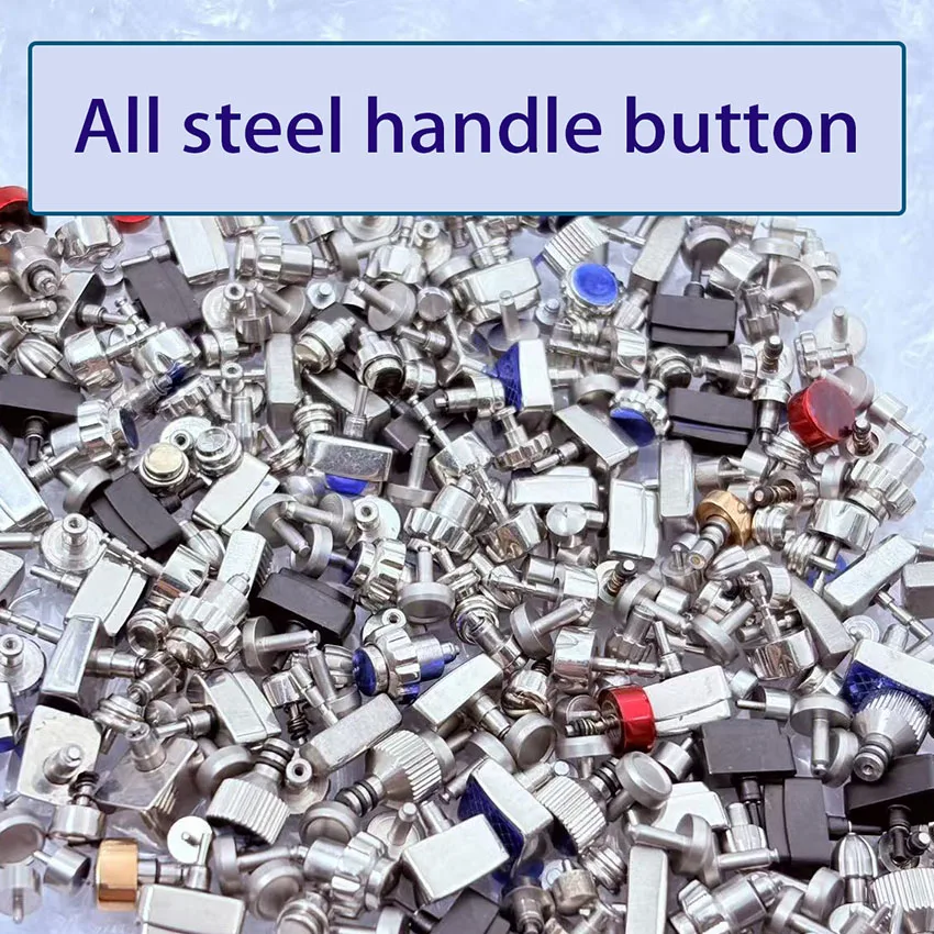 Watch Accessories Buttons All Steel Heads Timing Button Various Sizes Mixed Heads Styles and Colors Shipped Randomly