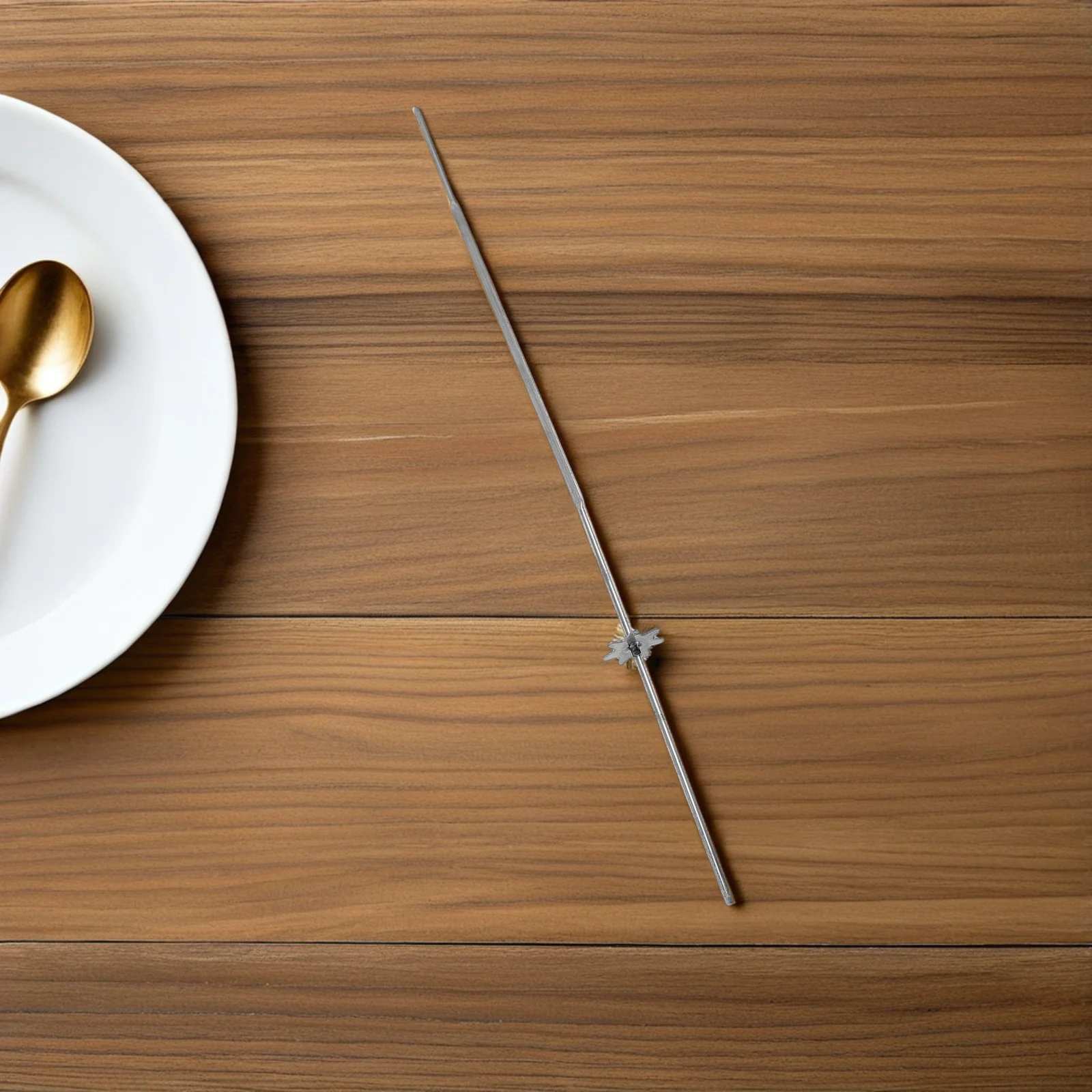 

20Pcs Automatic Rotation Stainless Steel Bbq Skewers Gear Mechanism Flat Metal Kabob Sticks for Grilling Meat Vegetable Outdoor