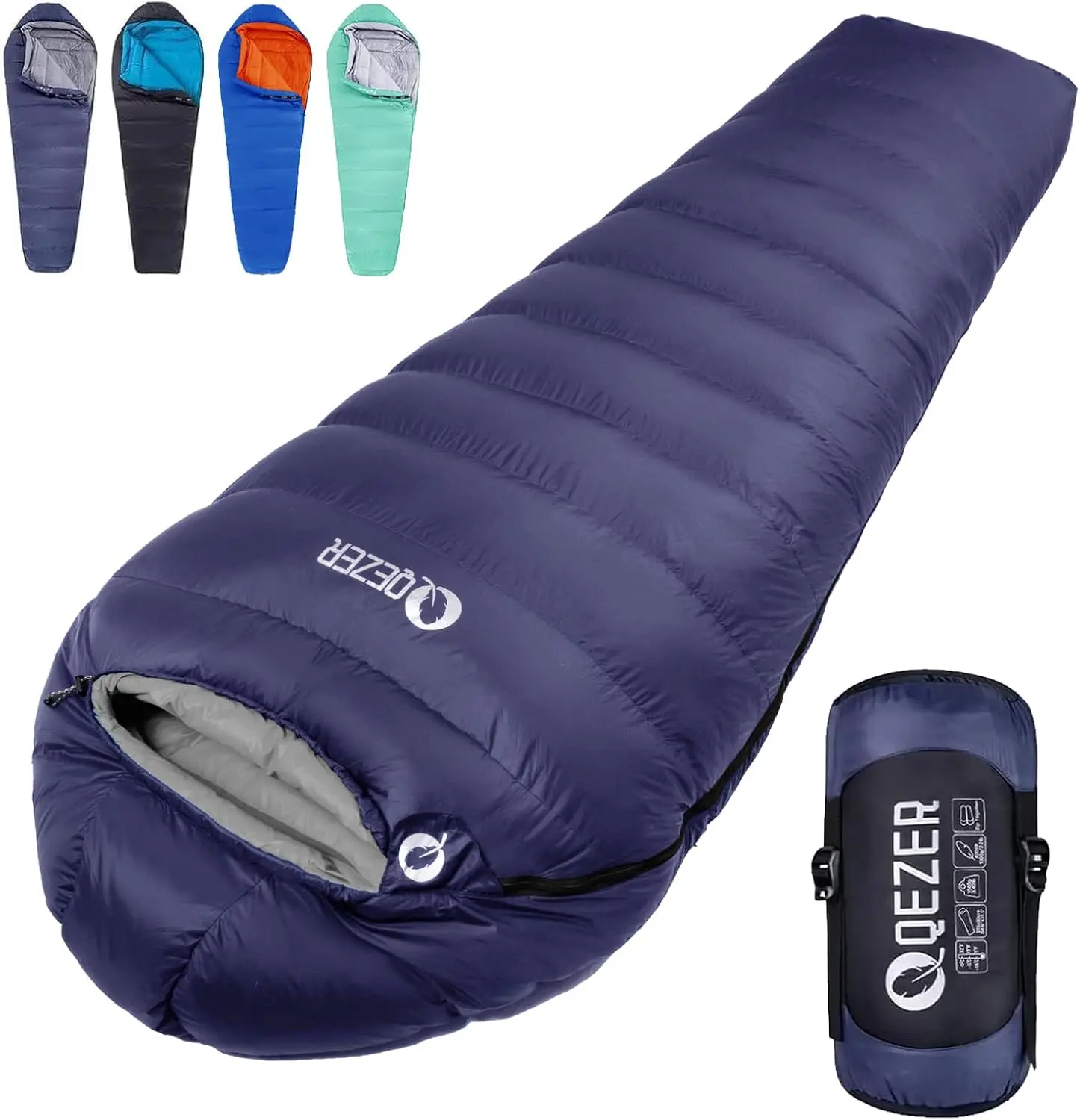 Sleeping Bag for Adults 0°F 10°F 15°F 20°F Backpacking Sleeping Bag for Cold Weather with Compression Sack