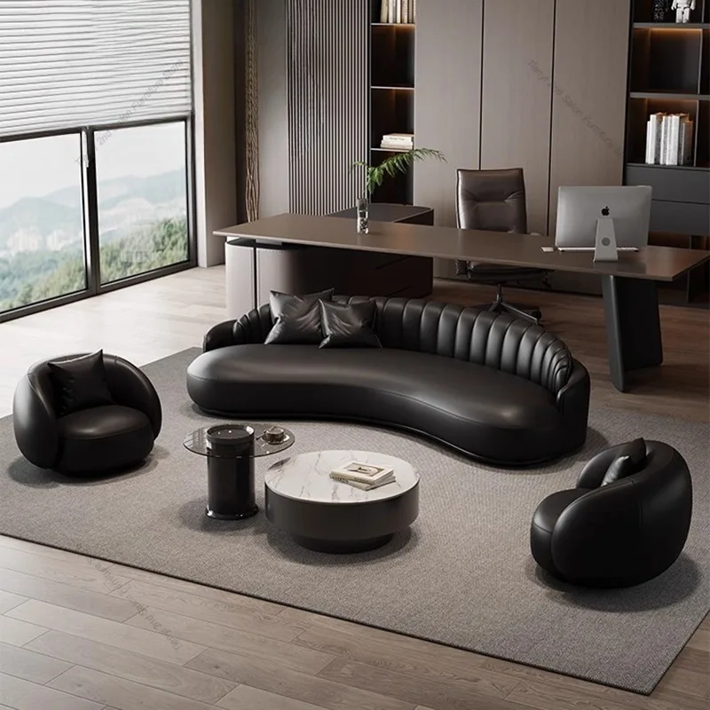 Italian Minimalist Office Sofa Designer Reception Area Rest Area Office Sofa Beauty Salon Meeting Office Furniture Банкетка FYOS