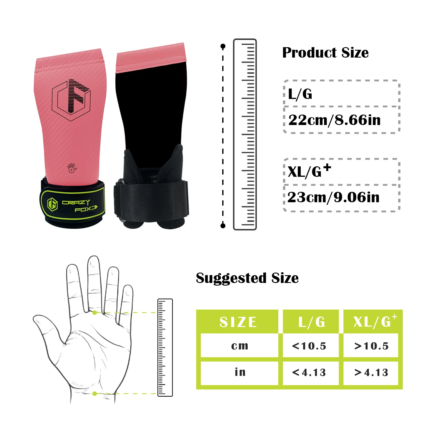 Crazy Fox Calleras Hand Grips forMen Women WeightliftingPull-up CrossTraining Gymnastics Anti-SlipPalm Guardstwith Wrist Support image 3