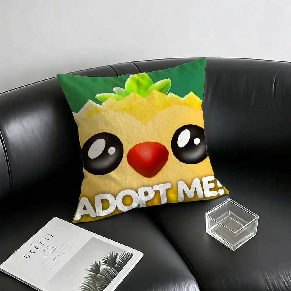 Game Adopt Me Cushion Cover Natural Linen Pillowcase Set, All-in-One Decor for Sofa, Bedroom & Chair
