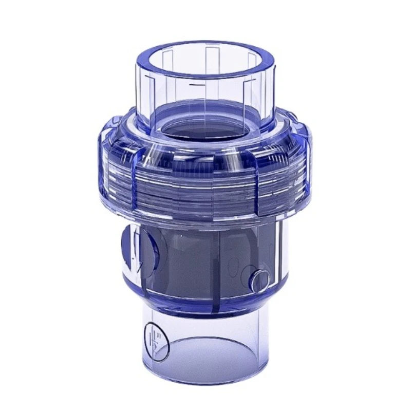 

1 шт., одноразъемный обратный клапан 20/25/32/40/50/63 мм, UPVC, прозрачный обратный клапан для орошения сада, обработки воды в аквариуме