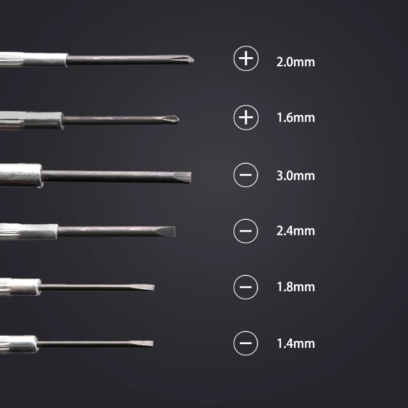 Juego de destornilladores pequeños multifunción, 6 piezas, brocas Phillips ranuradas para gafas de reloj, herramientas de reparación