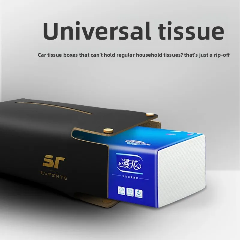 

Multifunctional Car Tissue Box Creative Hanging Paper Box for Car Armrest Box Auto Supplies