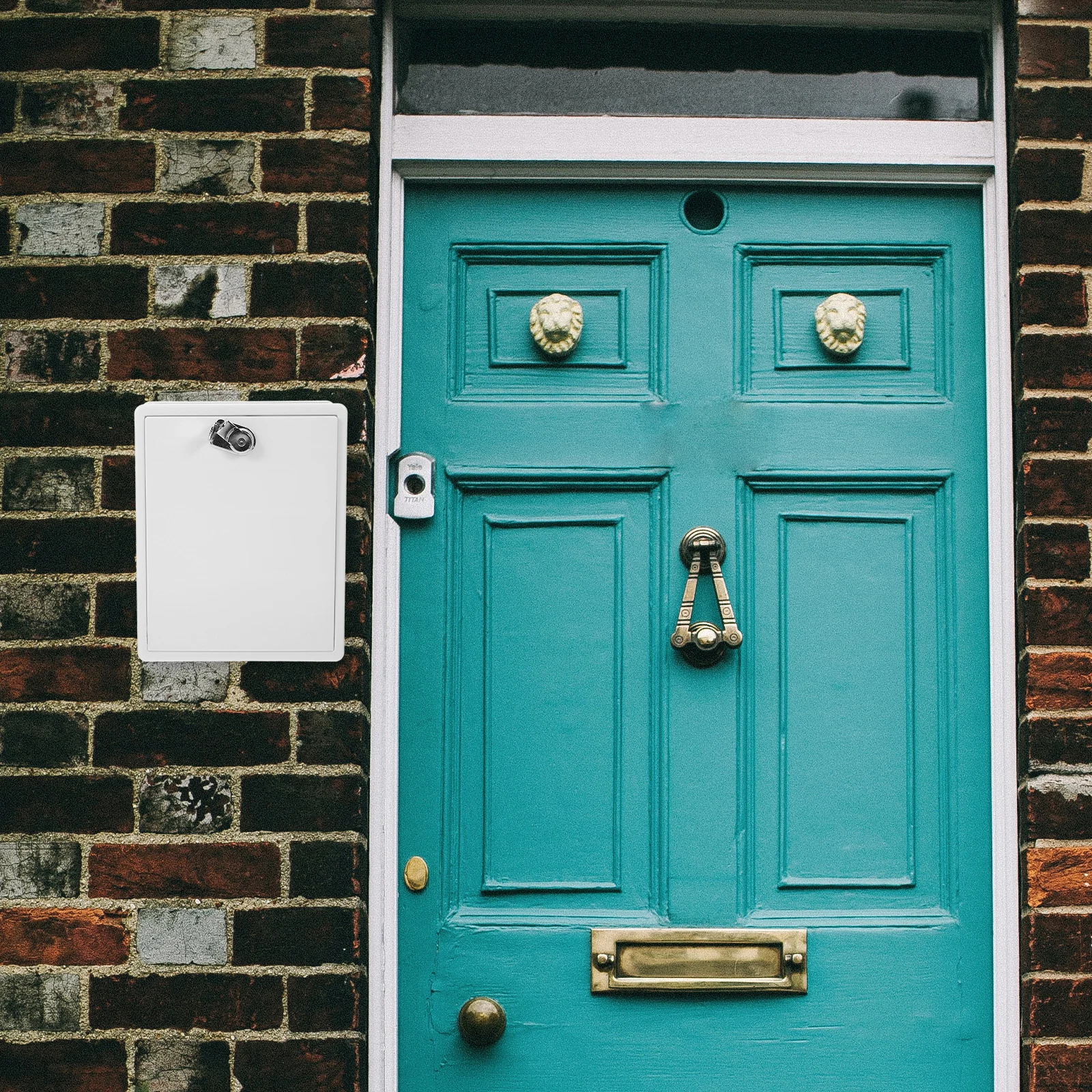 

Milk Small Locker Outdoor Delivery Porch Mailbox Security Key Cabinet Fresh Design White Retro Lockable Letter Box