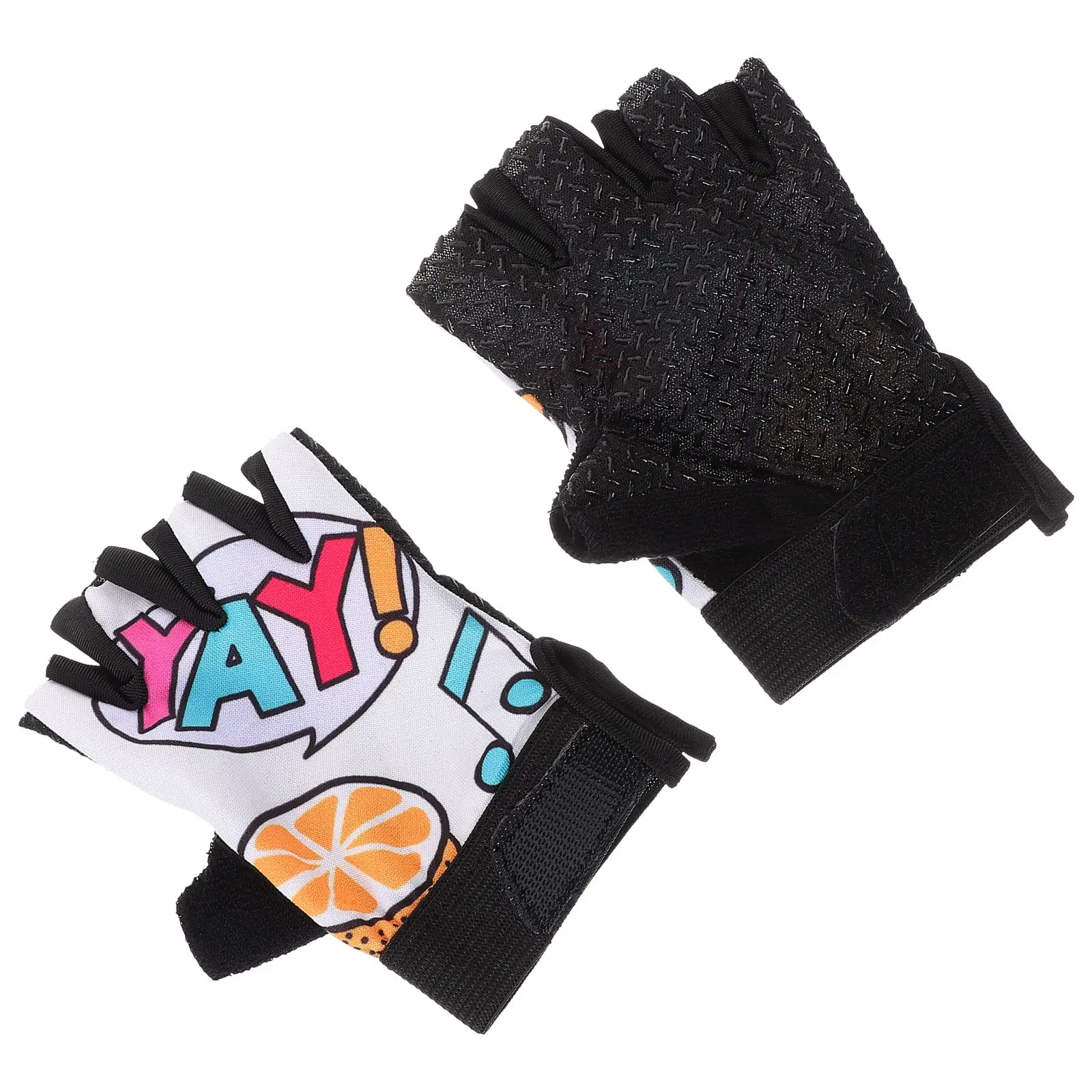 

Children Riding Gloves Half Finger 12 Years Shock Absorbing Sun Protection Breathable Anti Slip Durable Cycling Bike