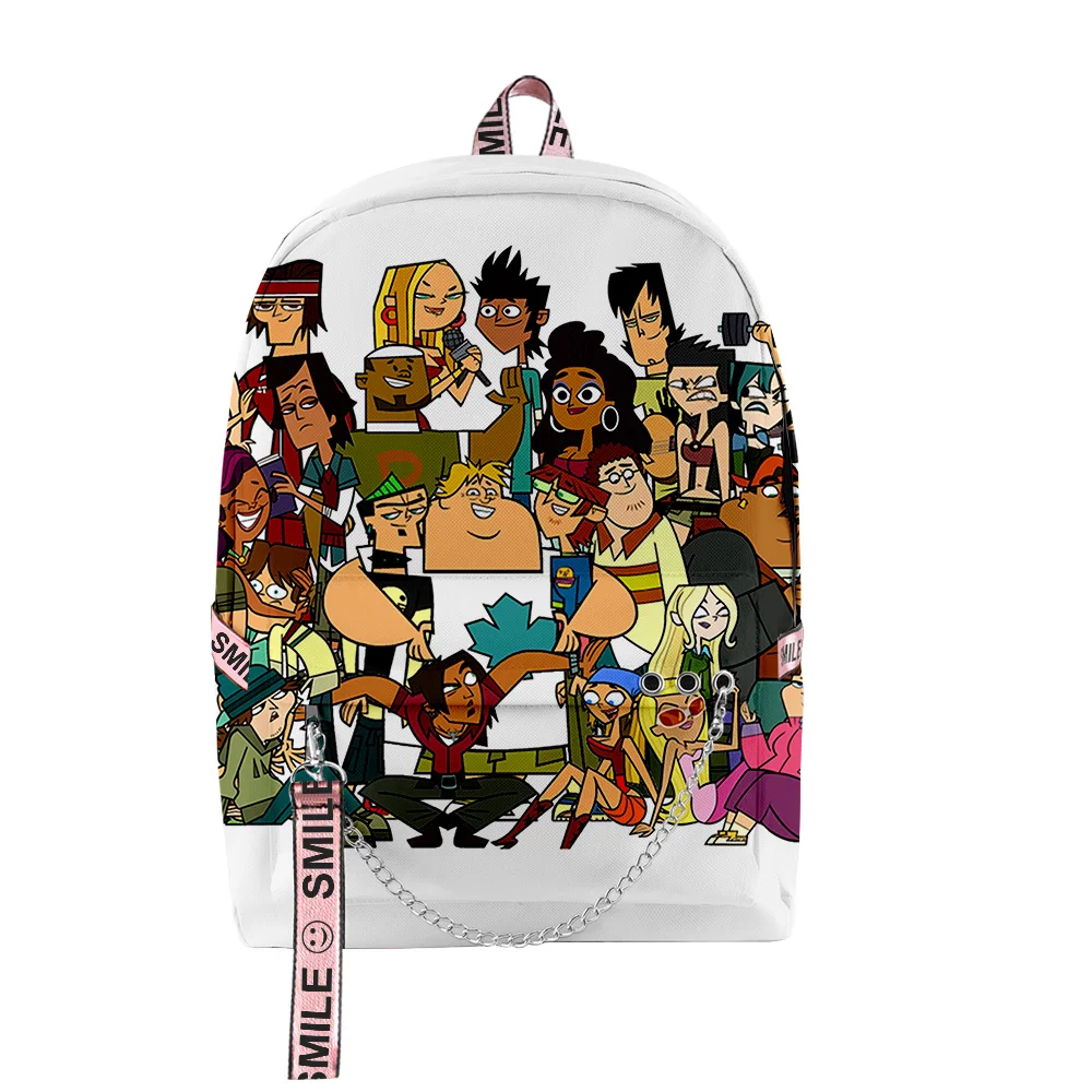 Total Drama Cartoon Zipper Rucksack 2023 Casual Style Harajuku Schoolbag Unique Travel Bag