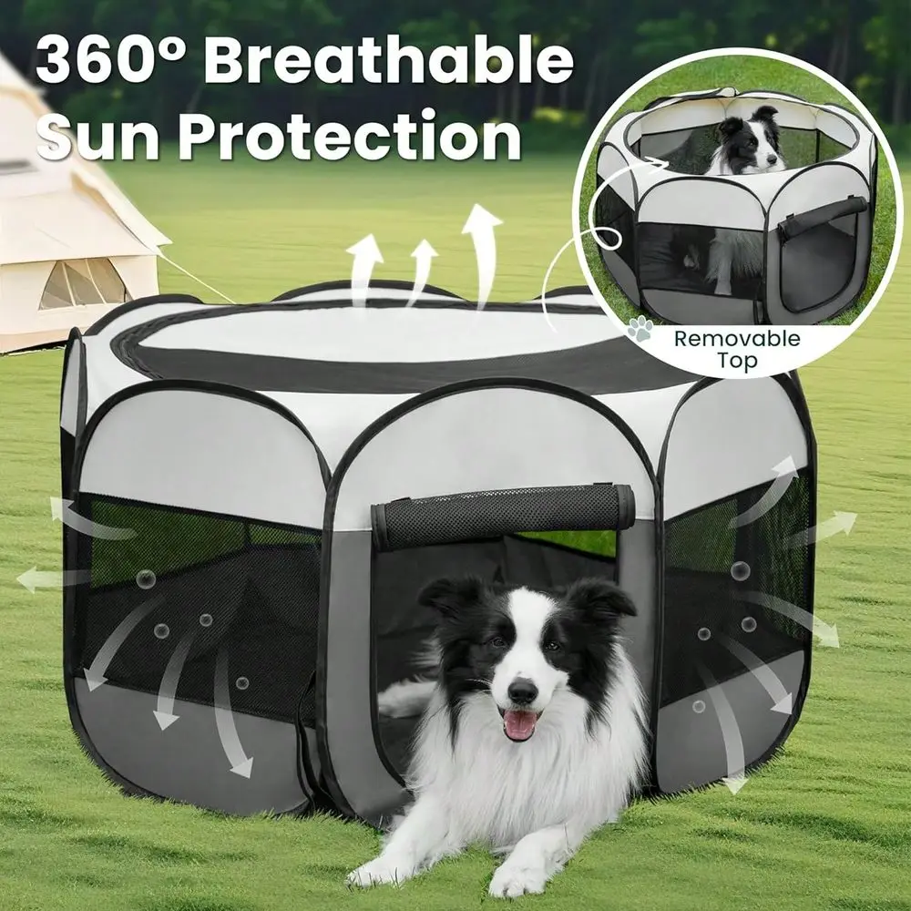 

Pet Playpen, Large Dog Tent Crates Cage Indoor Outdoor, Portable Playpen For Cat, Foldable Pop Dog Kennel Playpen, Pet Cat P