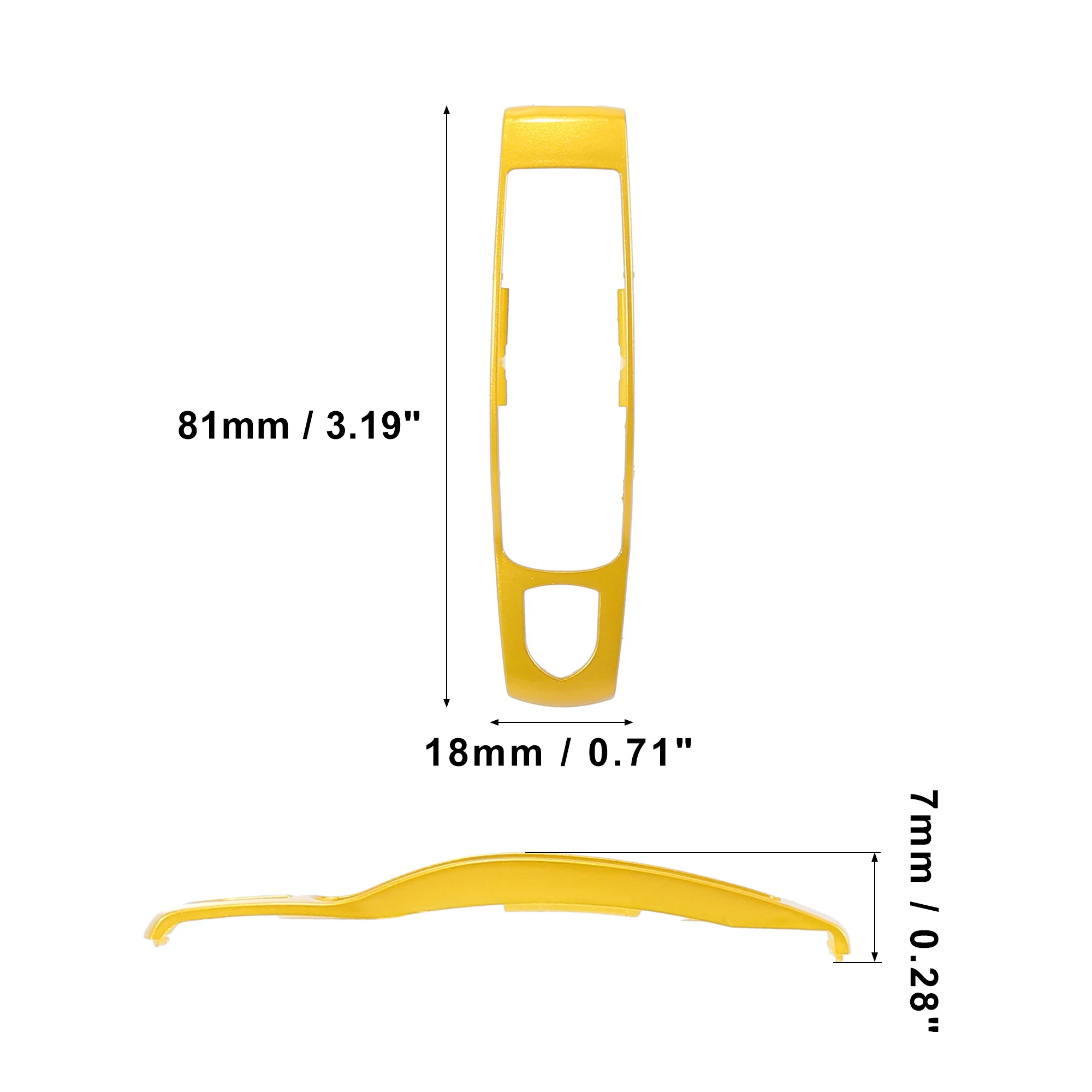 X Autohaux Gold Tone Car Remote Key Fob Case Cover Shell Trim Plastic for Porsche Cayenne Panamera Macan