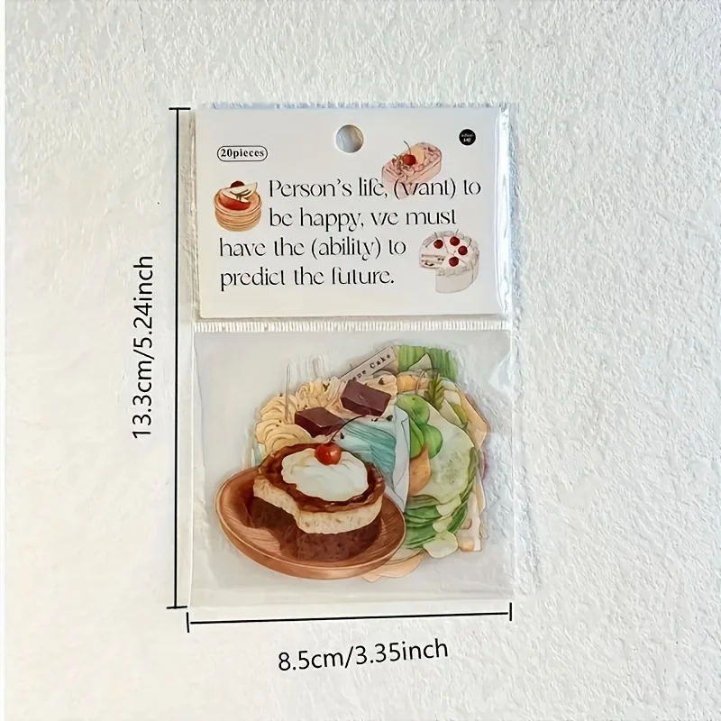 3 шт., набор наклеек для домашних животных с милым хлебом, серия Tuesday Channel, тема десерта, используется для абстрактной скульптуры