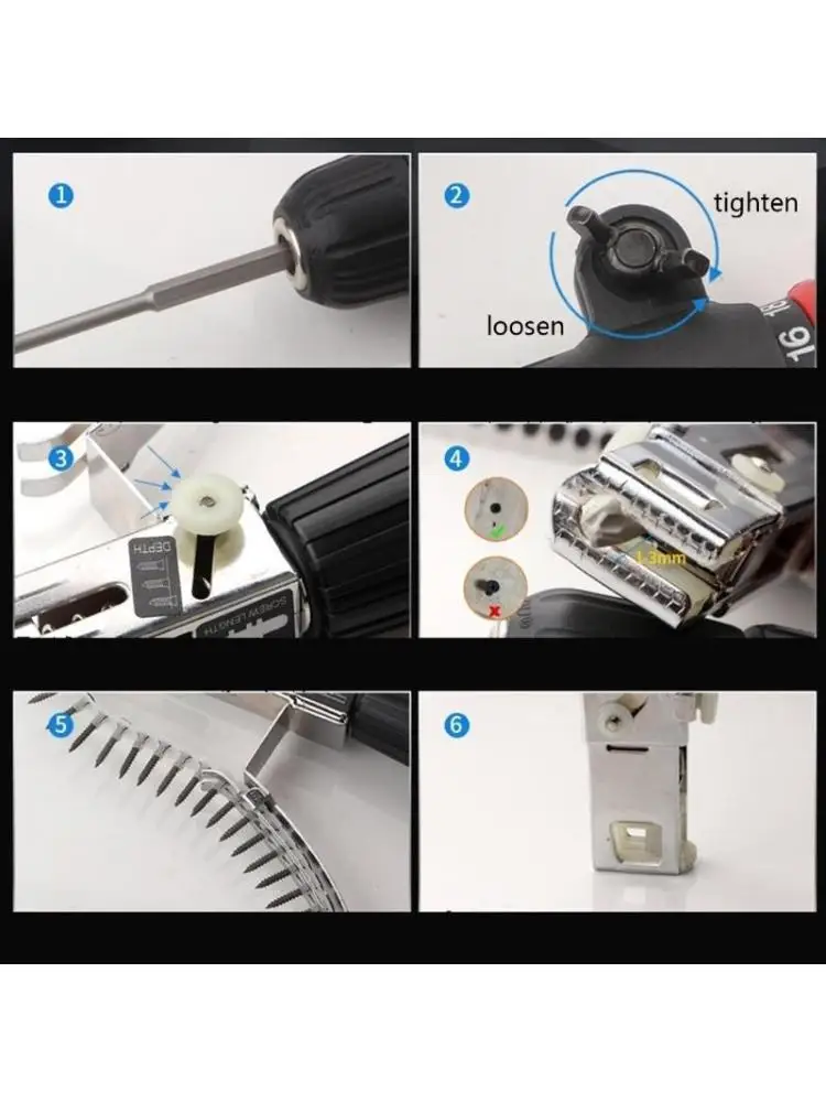 

652F Automatic Chain Guns Adapter Screw Guns for Electric Drill Woodworking Tool