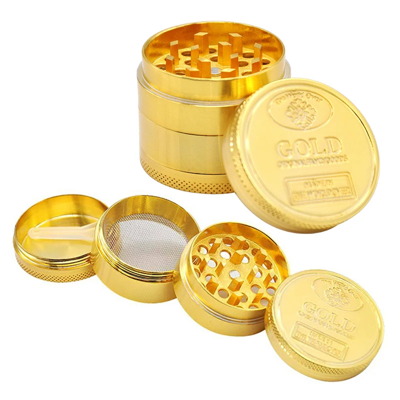 

Metal Tobacco Grinder Zinc Alloy Smoke Grass Grinders 40mm 4-layer Herbal Spice Pepper Mill Crusher Smoking Accessories