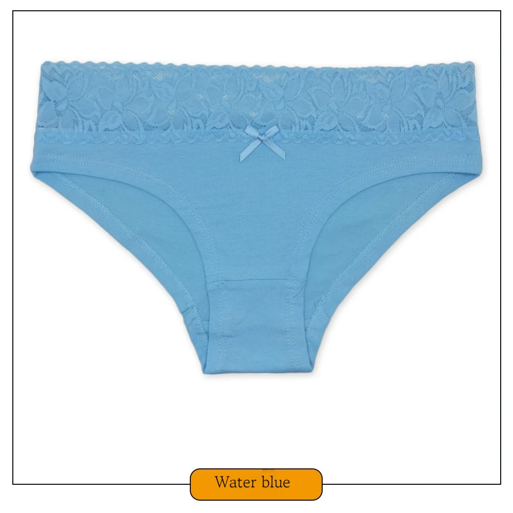 Sous-vêtements en dentelle de coton pour femmes, joli nœud, sexy, taille basse, couleur unie, sous-vêtements en coton pour femmes, M-XL