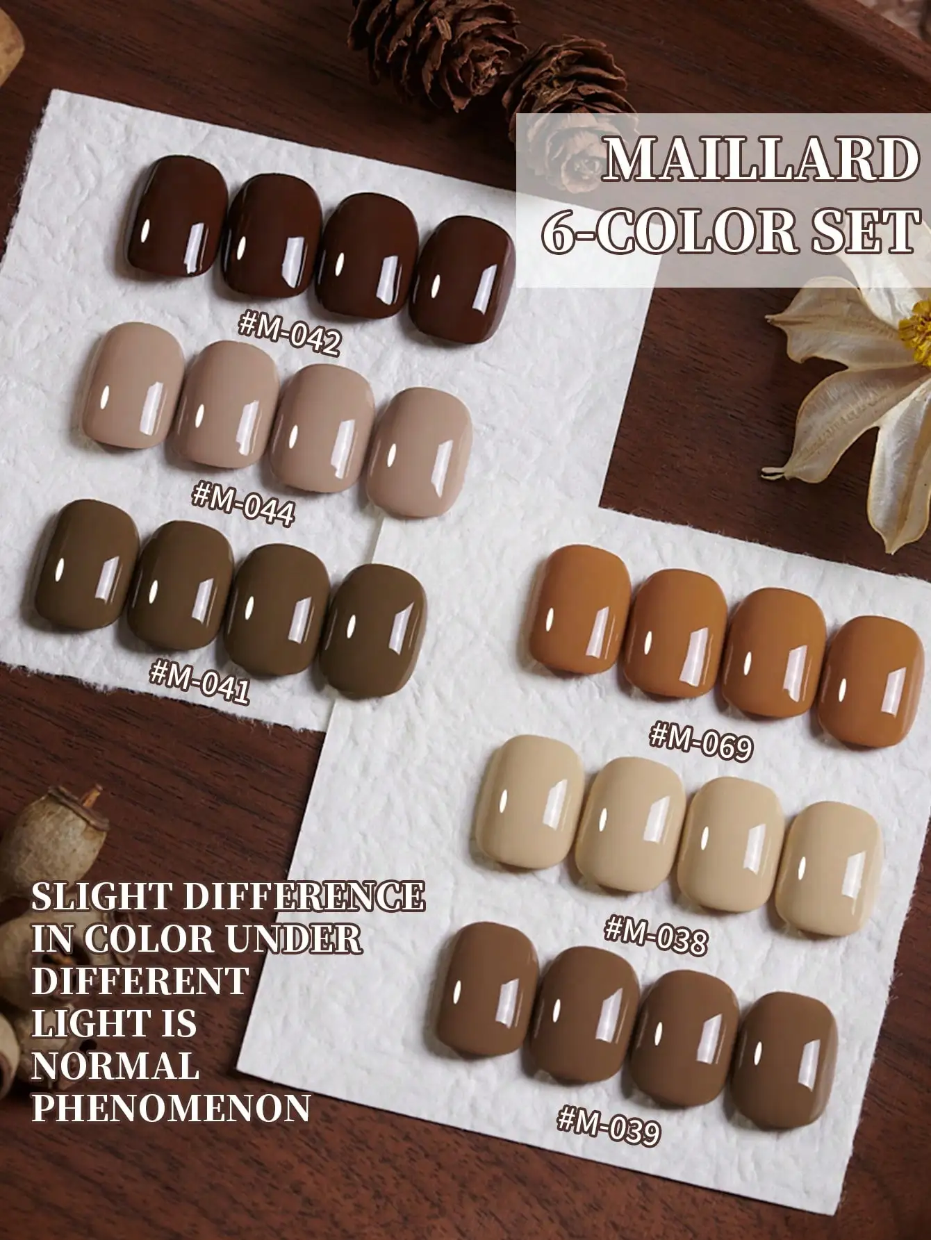 XEIJAYI 6 szt. 15ML Żel do paznokci z serii Brow, półtrwały hybrydowy lakier hybrydowy, top coat, żel do paznokci UV LED do zdobienia paznokci, do demontażu wodą