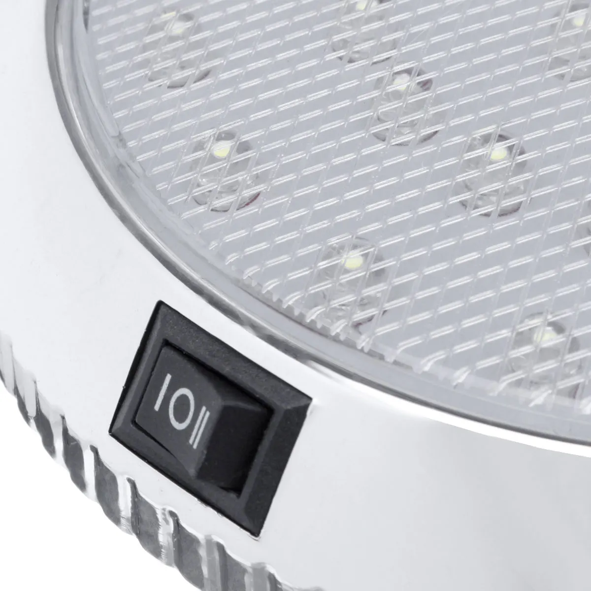12V 46 LED coche redondo techo techo techo luz Interior lámpara interruptor de encendido/apagado para Camper Van caravana autocaravana barco RV 1 Uds