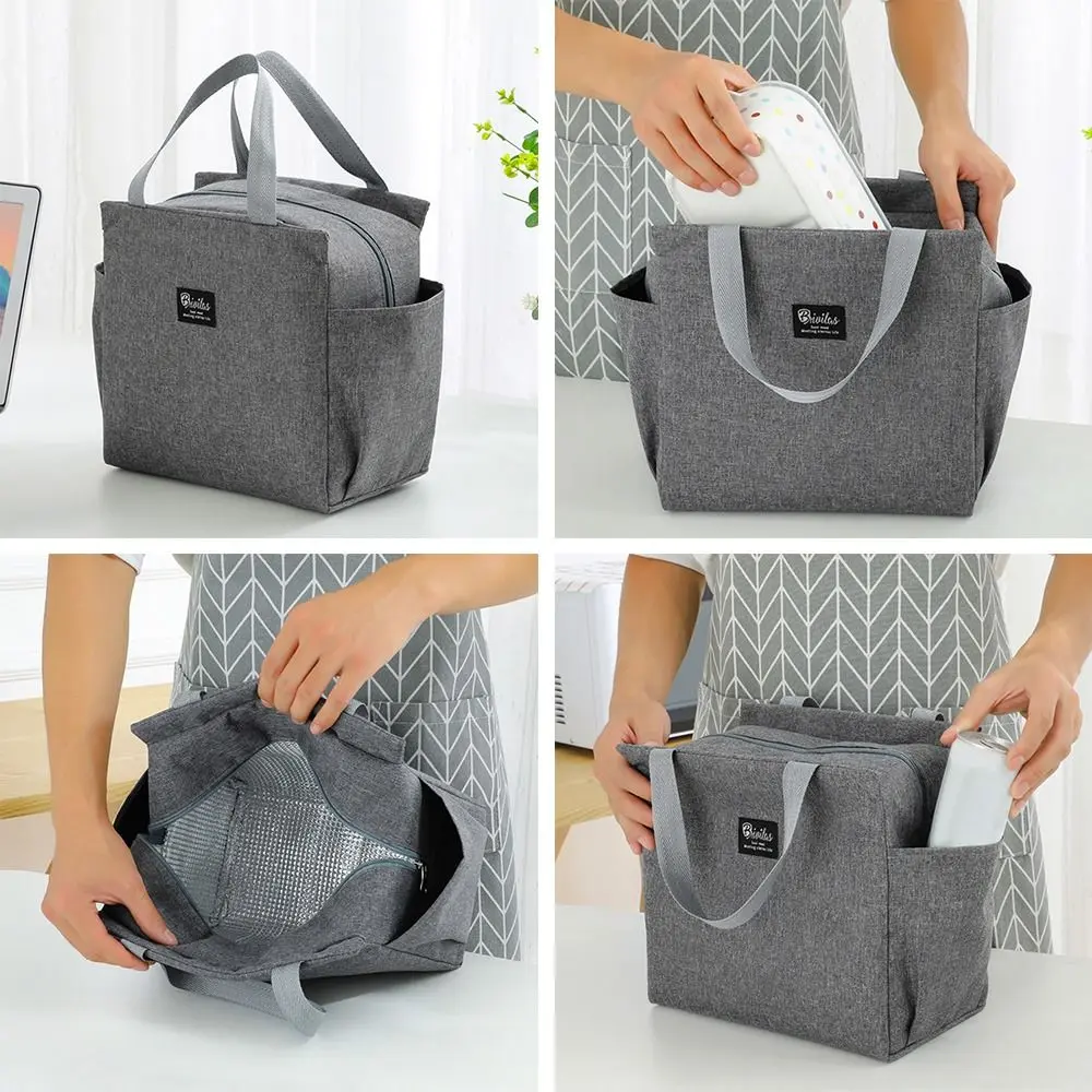 Multifunction Large Capacity Cooler Bag Waterproof Oxford Portable Zipper Thermal Lunch Bags For Women Lunch Box Picnic Food Bag