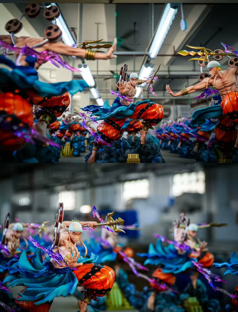 28cm Gk Jt Raytheon Enel Figurka Anime One Piece Pełne Wtryskiwanie Oleju Animacja Tide Zabawka Dekoracja Model Zestaw Garażowy Prezenty dla Dzieci