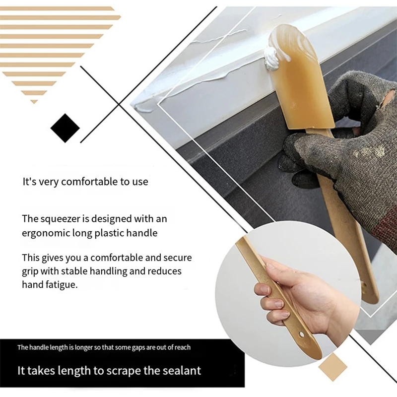 A98E-12PCS Different Size Rubber Caulking Tool,Caulking Spatulas Caulk Finishing Tool For Tiles Sink Joint Skirting
