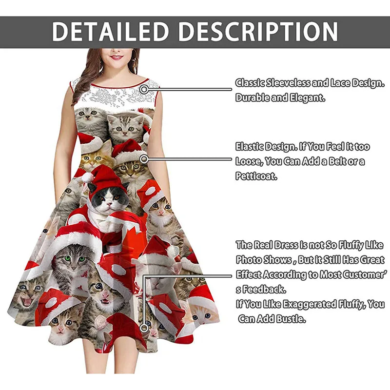 Elegant Women s Christmas Dress with Lace Detailing and Sleeveless Design Perfect for Holiday Parties and Festive Events