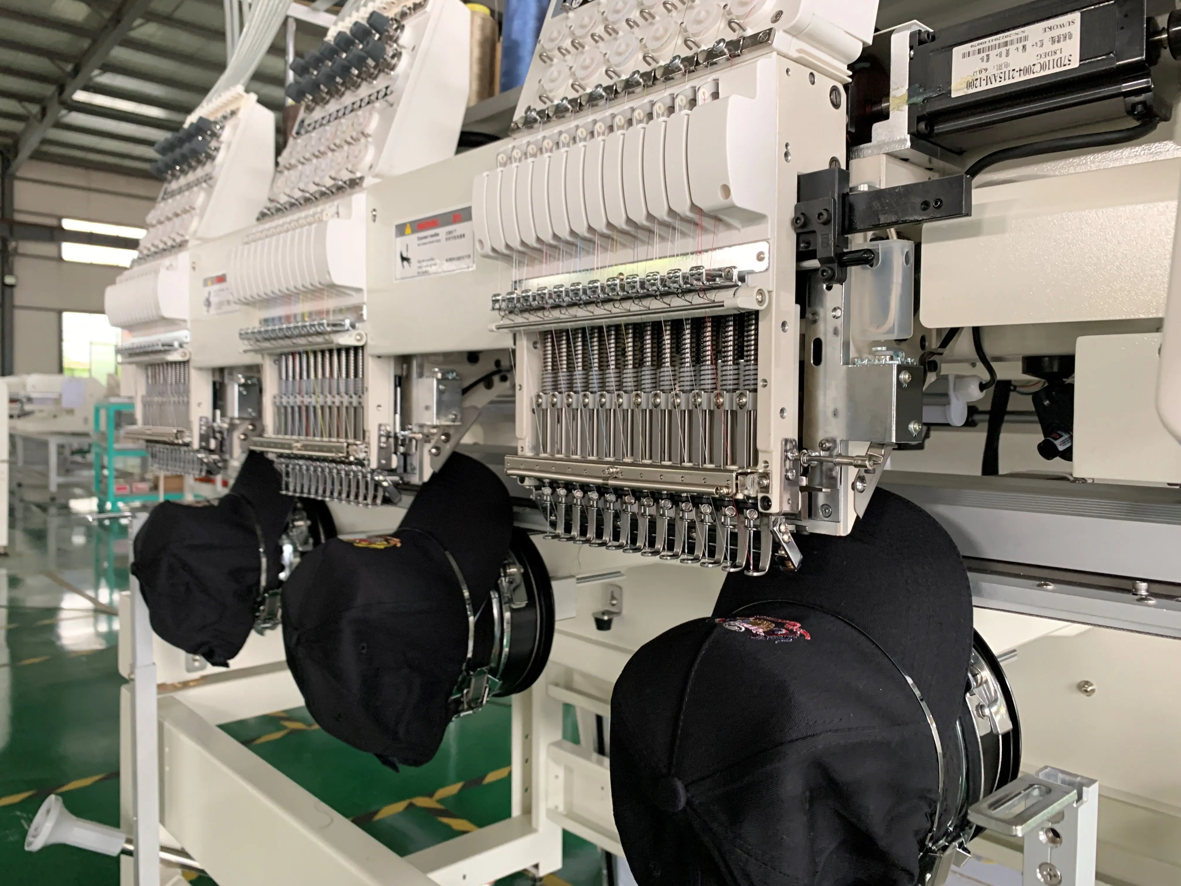 3 Head 12/15 Needle Embroidery Machine New Condition for Tshirt & Hat Embroidery