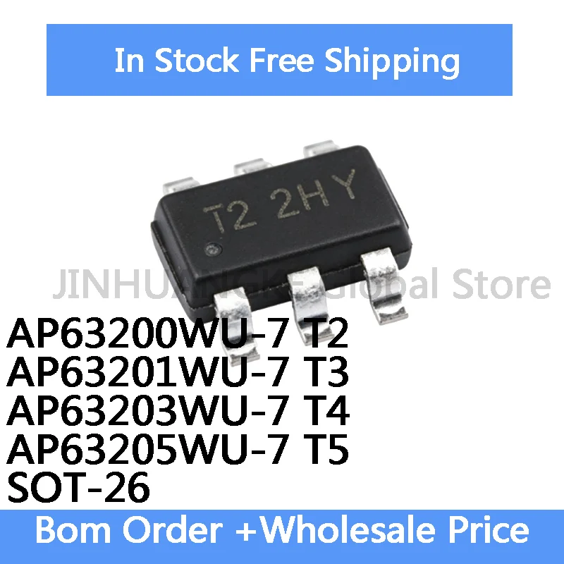 5Pcs AP63200WU-7 T2 AP63200WU AP63201WU-7 T3 AP63201WU AP63203WU-7 T4 AP63203WU AP63205WU-7 AP63205WU T5 SOT-26 In Stock IC