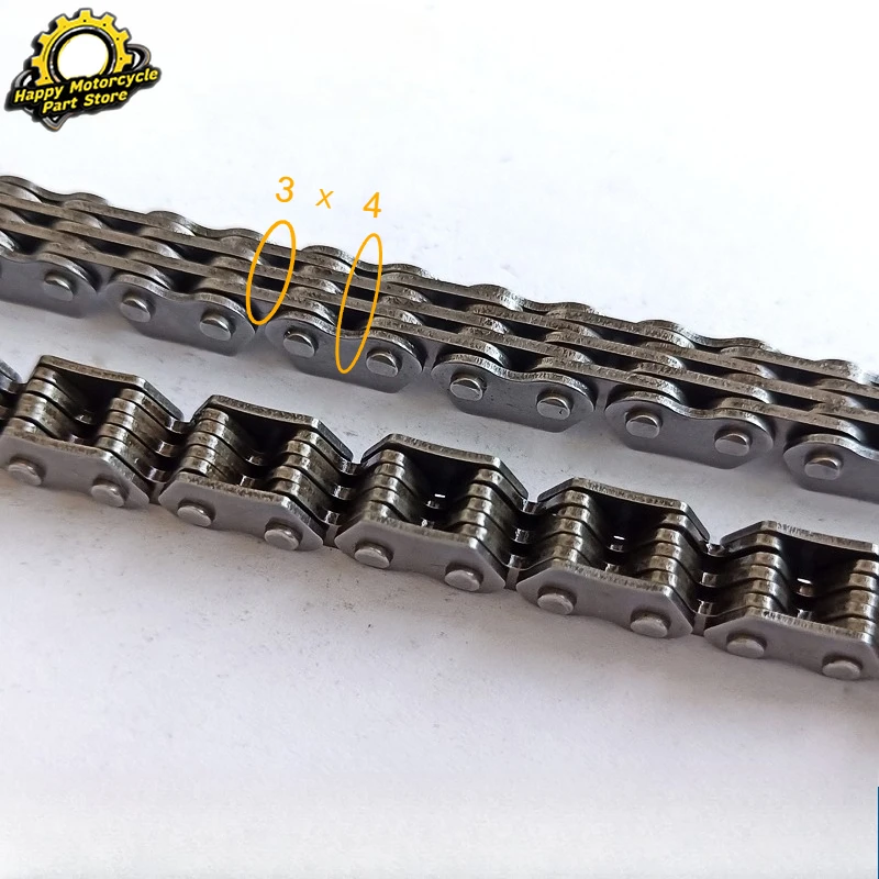 1pc/2pc 3*4 3x4 118L Link Engine Cam Timing Chain For Honda NV400 NV750 NV750C NV750C2 Shadow NV 400 750 XBR500S XBR500 XBR 500
