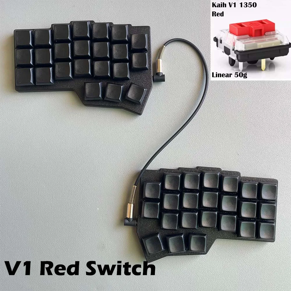 CHOC Corne Laag profiel gesplitst mechanisch toetsenbord Bedraad Hot-swap Kaih Chocalate V1/V2 Schakelaar Bedraad RGB VIAL Programmeerbaar - afbeelding 1