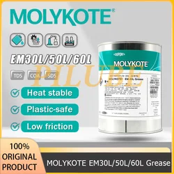 Molykote EM30L EM50L1KG Synthetic Lubricant Grease Low Friction Long Life Durable Plastic Gear Bearing in Automotive Systems
