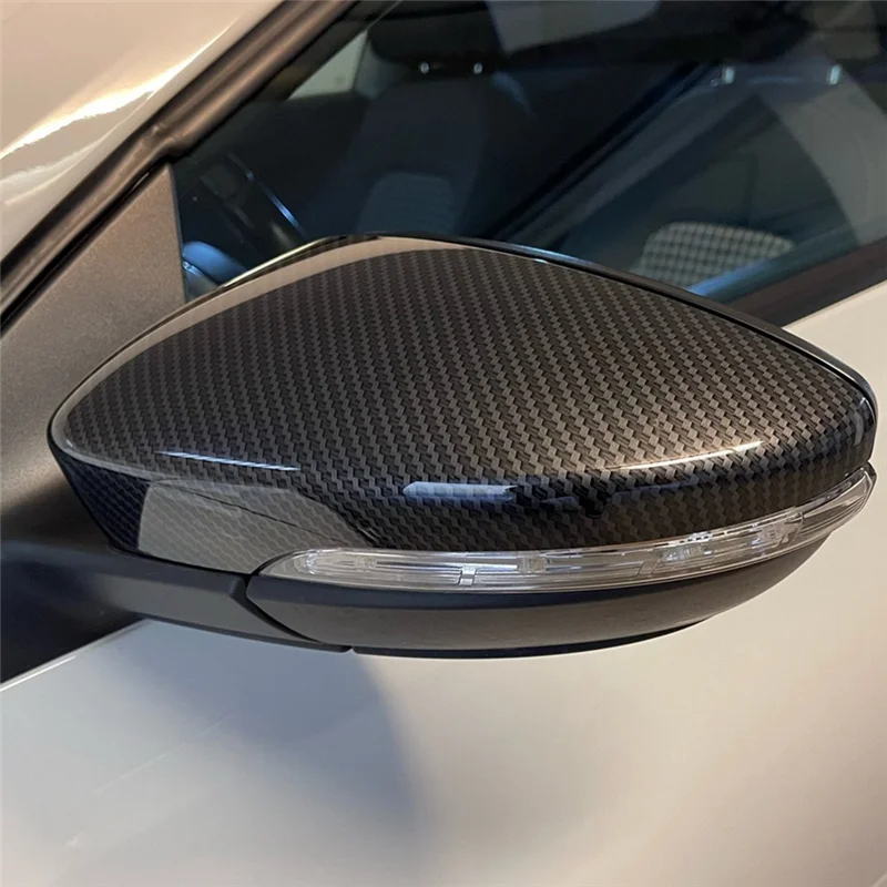 

Firmly Car Rear Mirror Cover Cap Carbon Fiber For VW Golf 6 2010-2015 Rearview Mirror Shell Reverse Reflector Shell