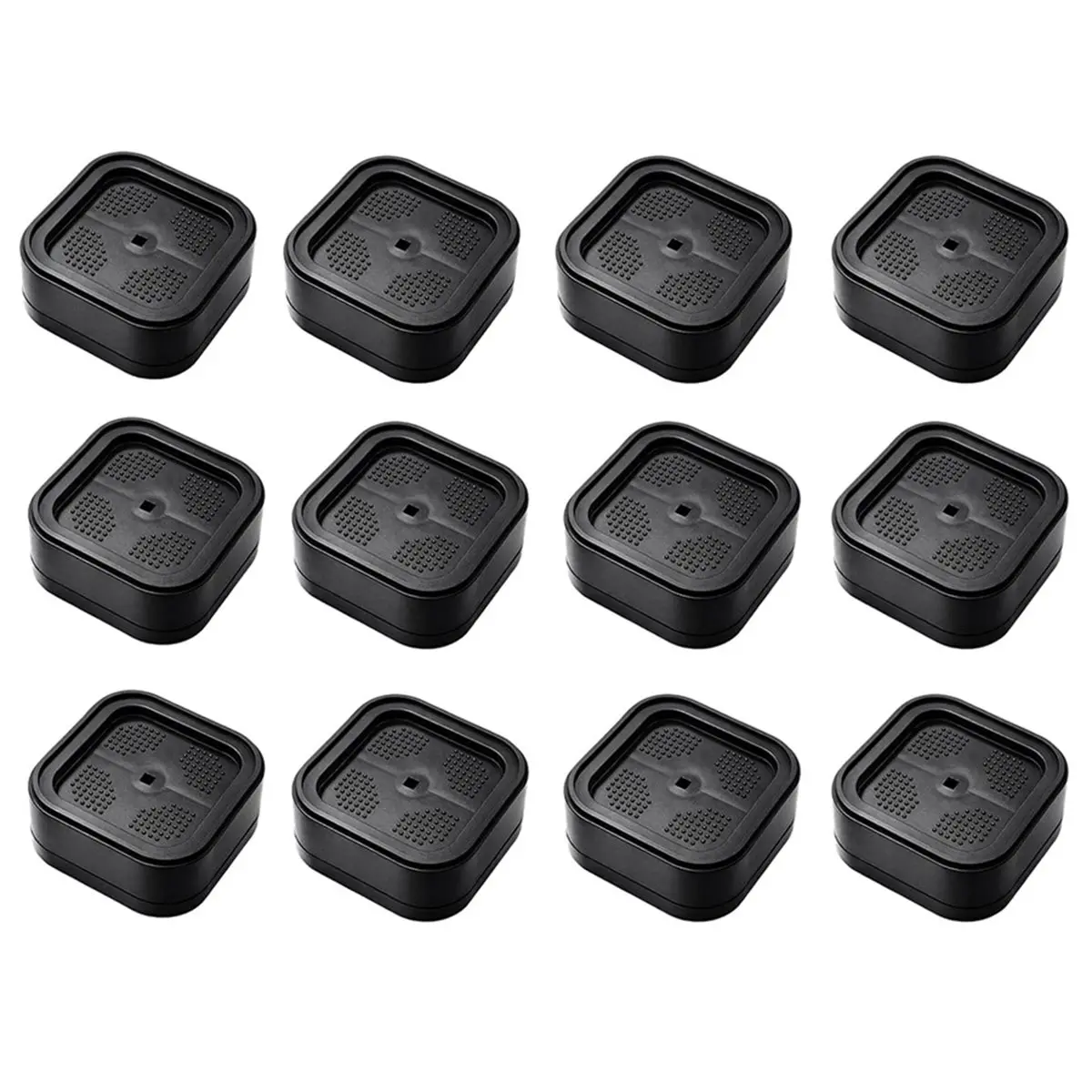 A2012P ~12-Piece Adjustable Bed Risers Set, Heavy Duty Stackable Furniture Lifts for Enhanced Storage